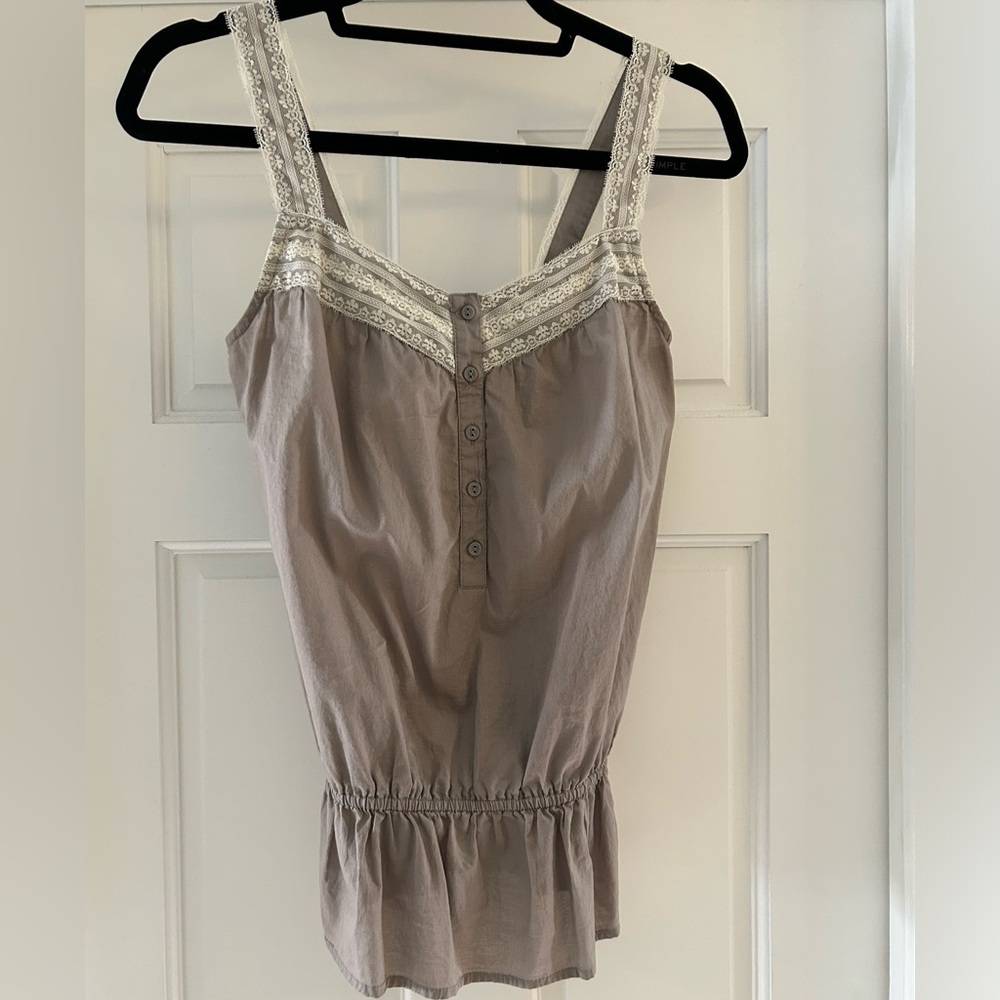 Cotten & lace tank top Sz S